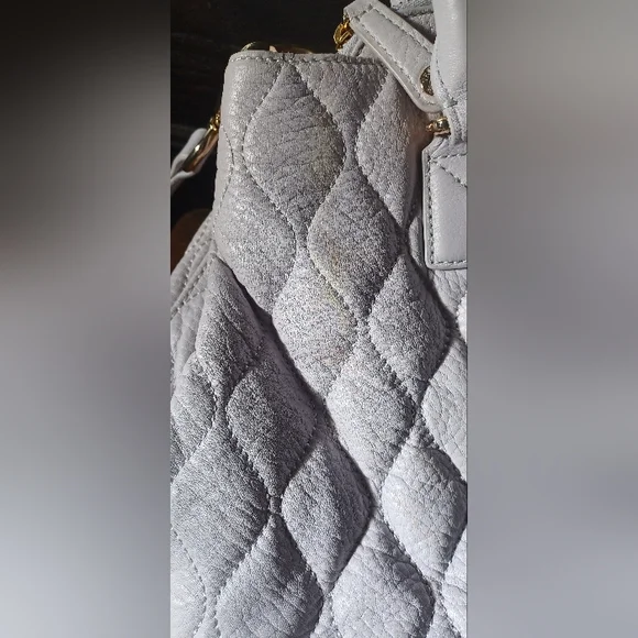 Vera Bradley Gray Quilted Top-Handle Satchel - Picture 3 of 15